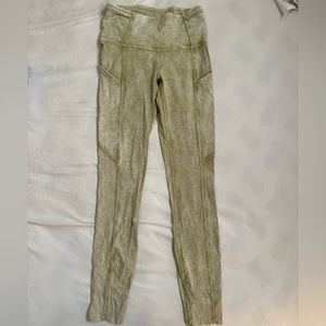 Lululemon fast and free high rise tight. 25” Size 2 Ice dye wash moss